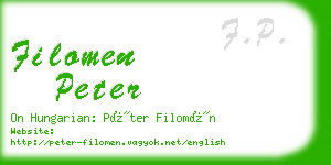 filomen peter business card